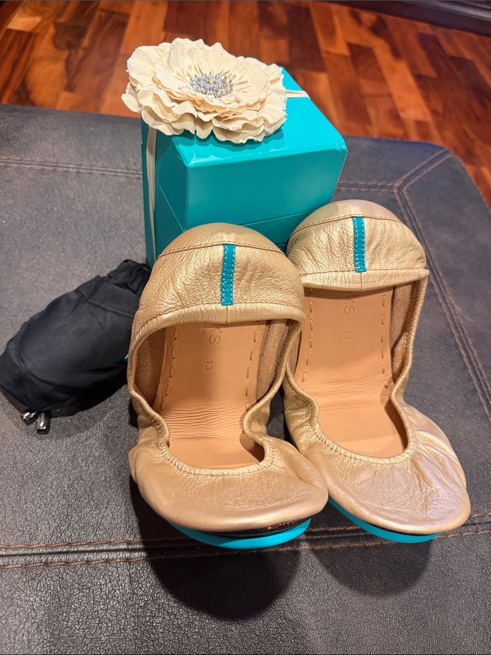 Size 13 New In Box Tieks Champagne Gala Ballet Flats